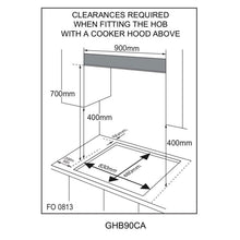 Load image into Gallery viewer, 90cm Gas Glass Cootop GHB90CA