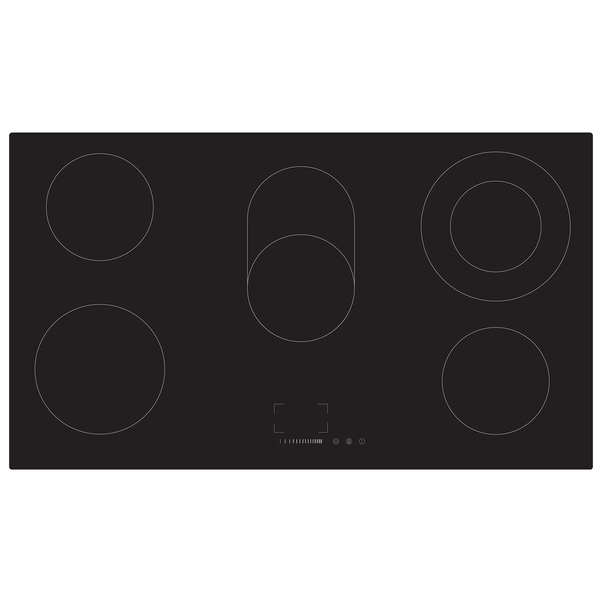 90cm Electric Ceramic Cooktop 5 Zone CA90FEG Casa Home Appliances