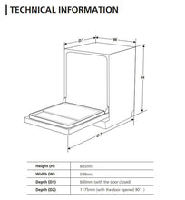 Load image into Gallery viewer, 60cm Freestanding Dishwasher DFSS60BB
