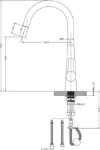 Load image into Gallery viewer, Pull-out Sink Mixer Tap Matt Black CASA1017SB-B
