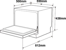 Load image into Gallery viewer, 60cm Stainless Steel Benchtop Dishwasher DTTS36CA
