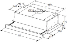 Load image into Gallery viewer, 60cm Slideout Rangehood SLDCA60
